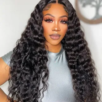 IBH Pre-plucked Undetectable HD Lace Glueless Deep wave Closure Wigs 250% Density