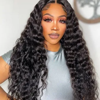 IBH Pre-plucked Undetectable HD Lace Glueless Deep wave Closure Wigs 250% Density