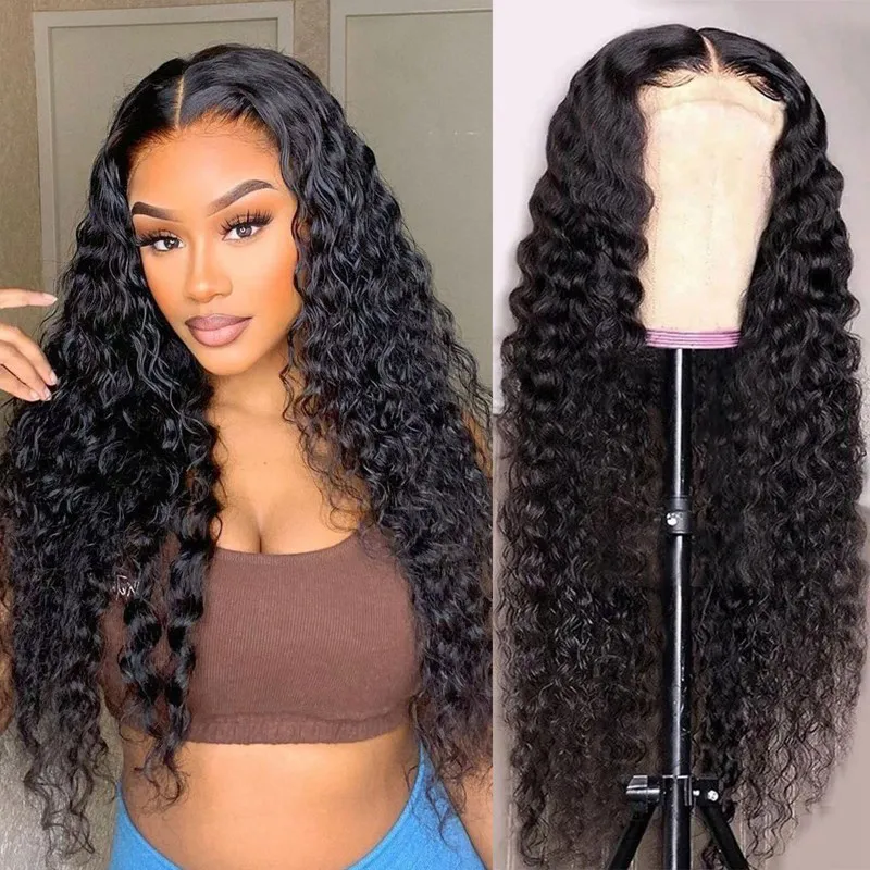 IBH Pre-plucked Undetectable HD Lace Glueless Deep wave Frontal Wigs 250% Density