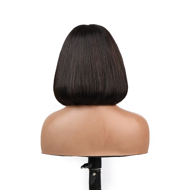 IBH Put On & Go Blunt Cut Straight Bob Minimalist HD Lace Glueless Straight Wig with Bang