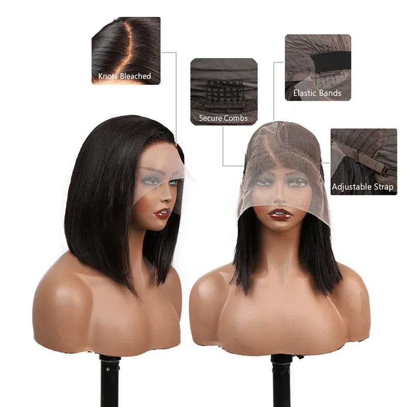 IBH Bleached Knots Undetectable HD Lace Side Part Bob Wig 100% Human Hair | Classic & Chic