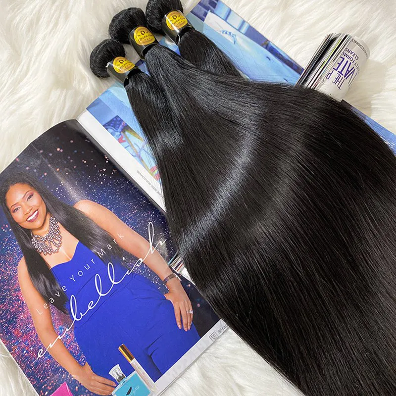 IBH Brazilian hair straight bundles with best quality straight raw hair vendors- Natural Striaght