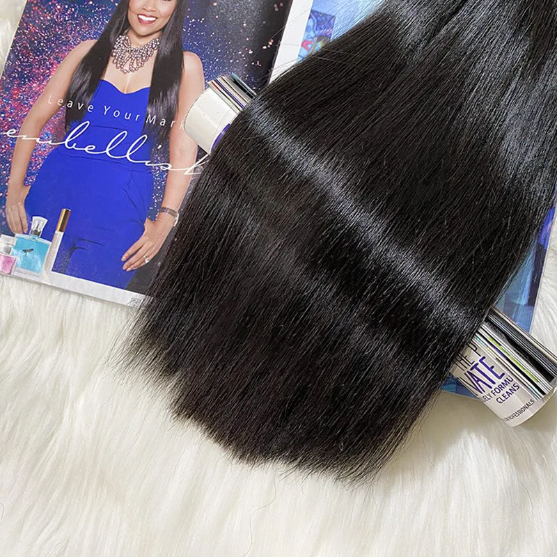 IBH Brazilian hair straight bundles with best quality straight raw hair vendors- Natural Striaght