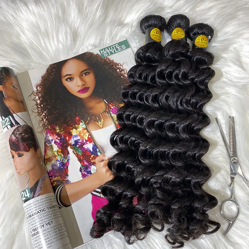 IBH Brazilian hair top quality hair vendors offer to hair salon with perfect hair design-Deep wave