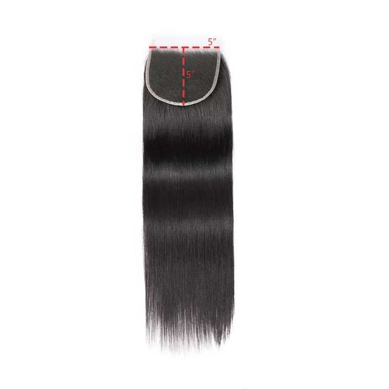 IBH Brazilian Straight Hair 5x5 HD Lace Closure Free Part Unprocessed Human Hair